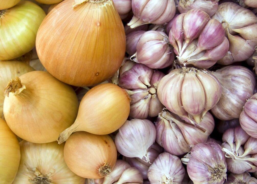 shallots and garlic to get rid of parasites