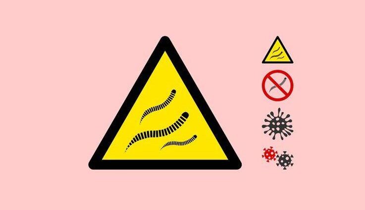 Danger of parasites for the body